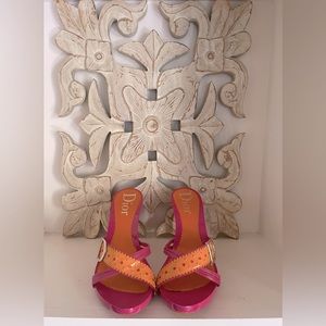 Dior Pink-Magenta and Orange sandals Size 40